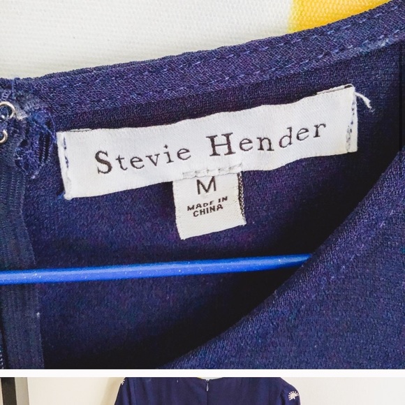 Stevie Hender | Embroidered Navy Jumpsuit - Picture 5 of 8